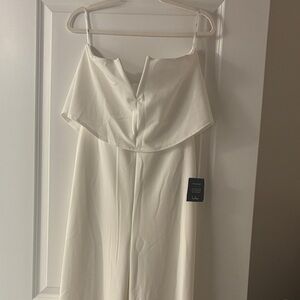 Lulu's White Strapless Jumpsuit - NWT